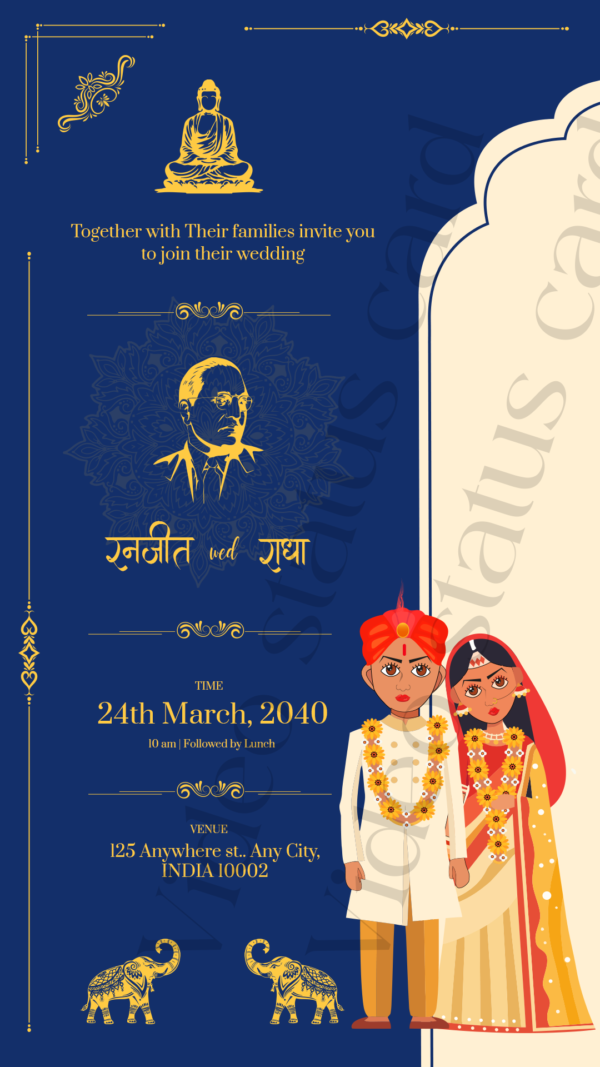 Buddha Wedding Card